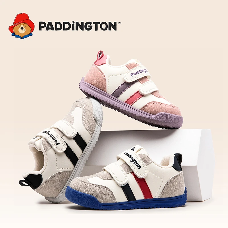 帕丁顿熊软底休闲儿童阿甘鞋2025秋季新款拼色防滑透气户外运动鞋