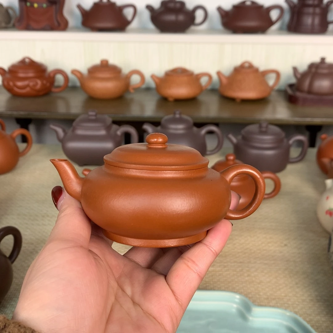 紫砂茶壶生砂朱泥容量100