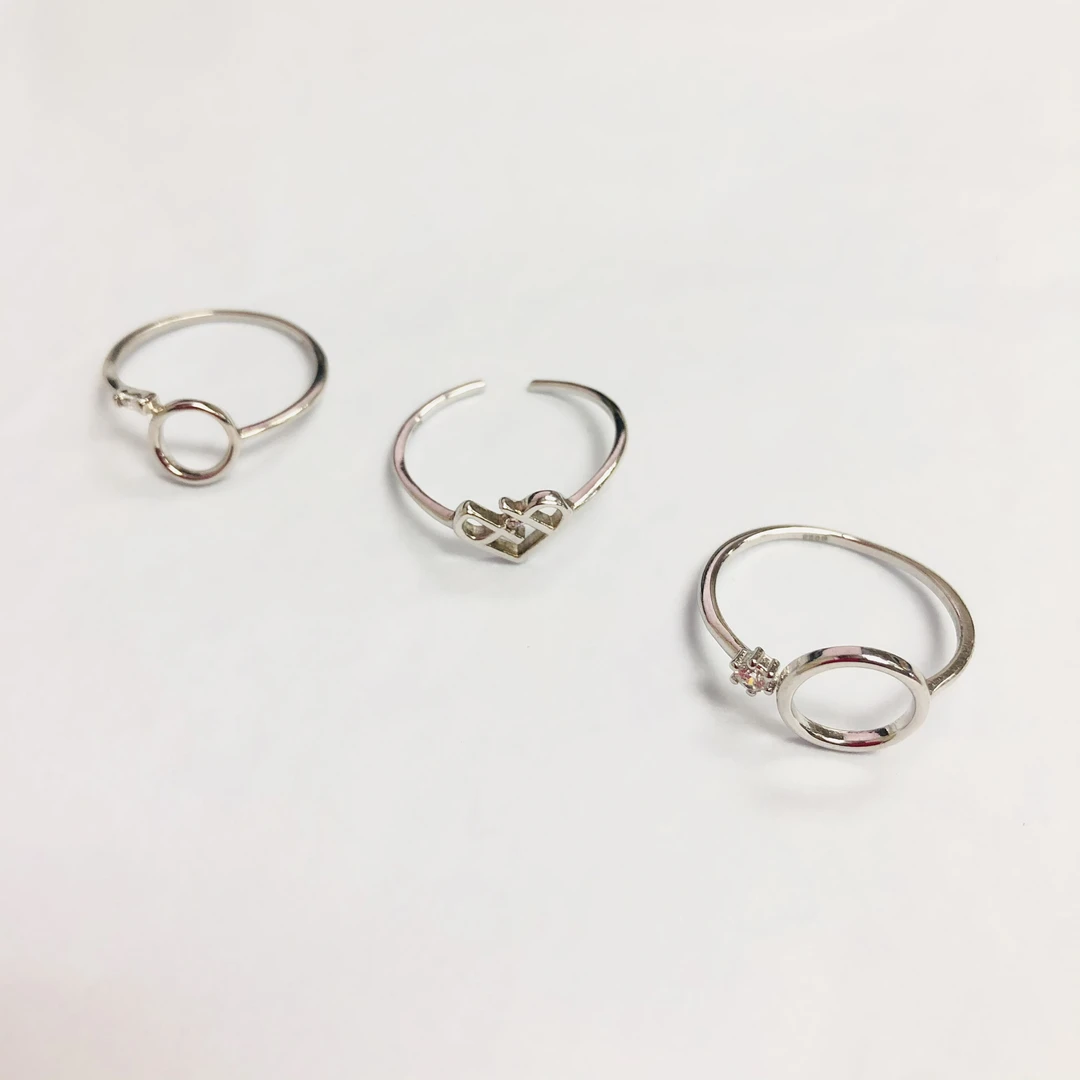 925银锆石戒指 925银戒指简约精致百搭