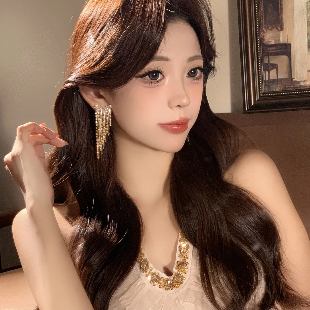 FULL GIRLISH耳环00744轻奢流苏百搭耳钉耳饰
