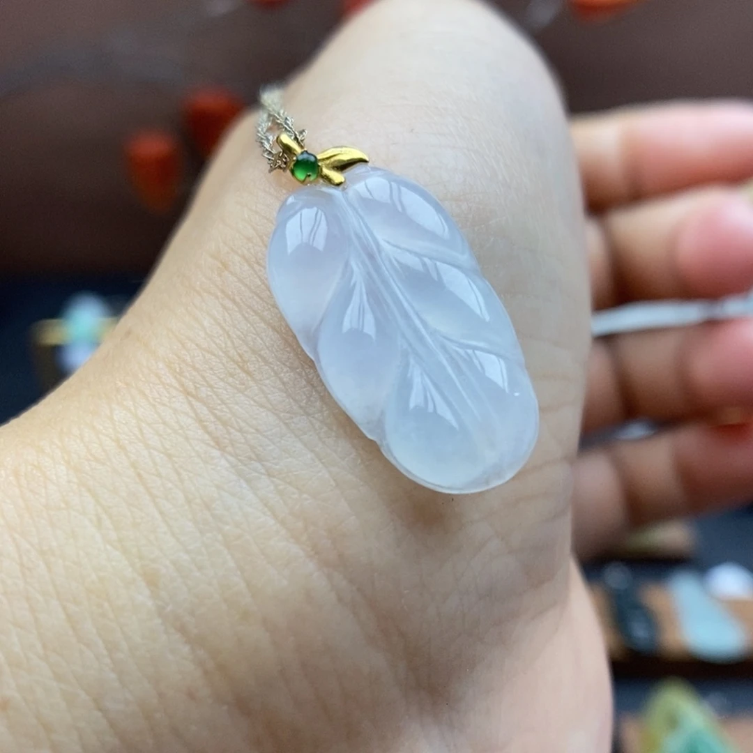 【闪购商品】颈饰18K金镶嵌翡翠6