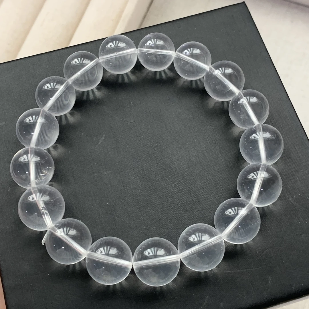 NBJ02天然奶白晶手链女款时尚单圈素圈礼物水晶手串多样性发一