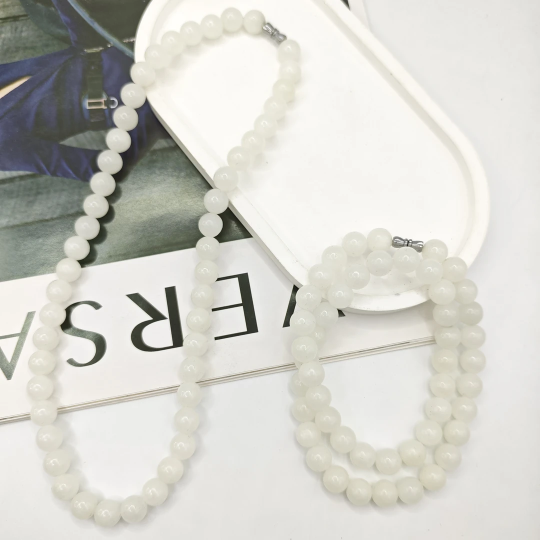 天然和田玉 经典百搭山羊奶白妈妈链 H331多样性发货拍一发一