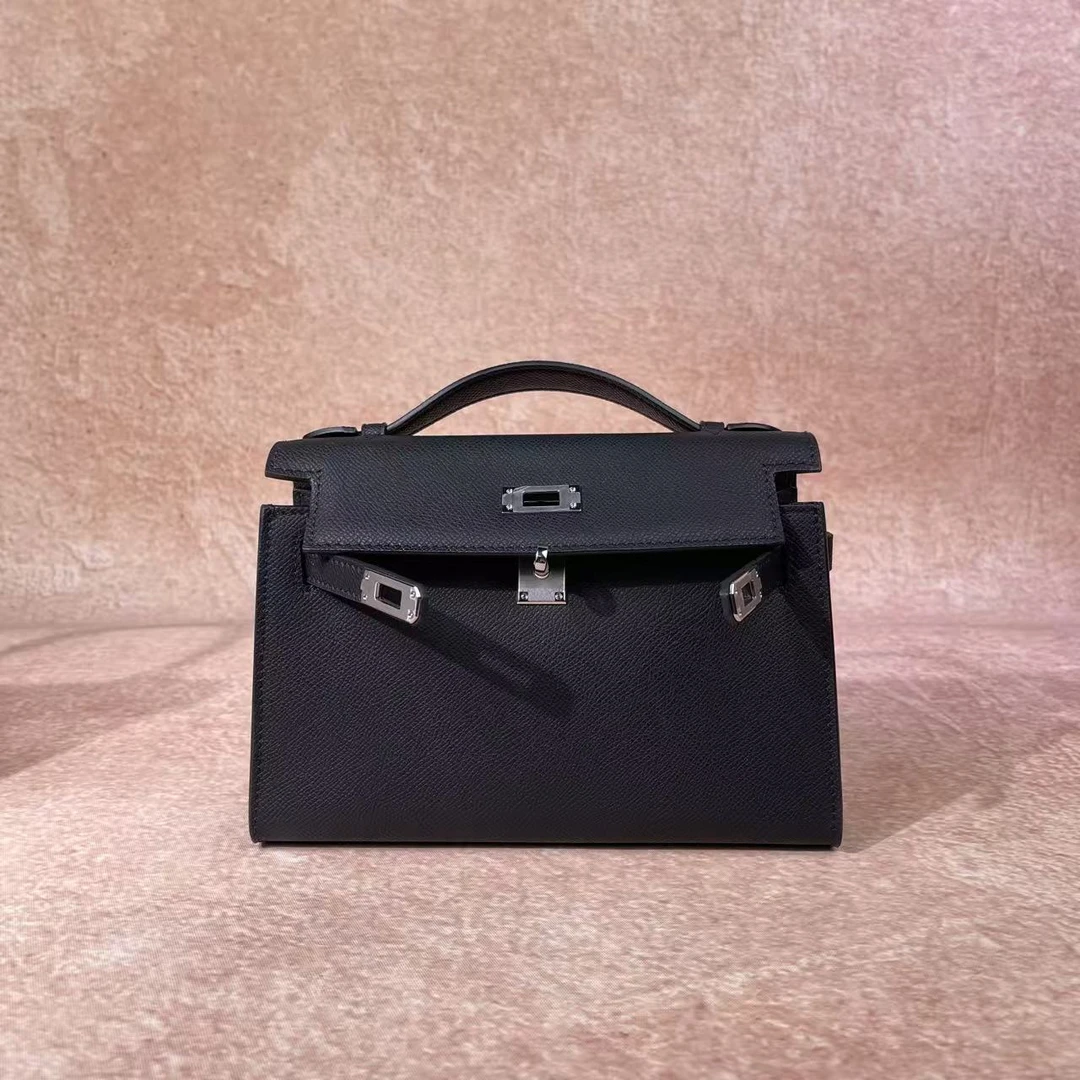 银扣【黑色】高级女士斜挎女包34008-4