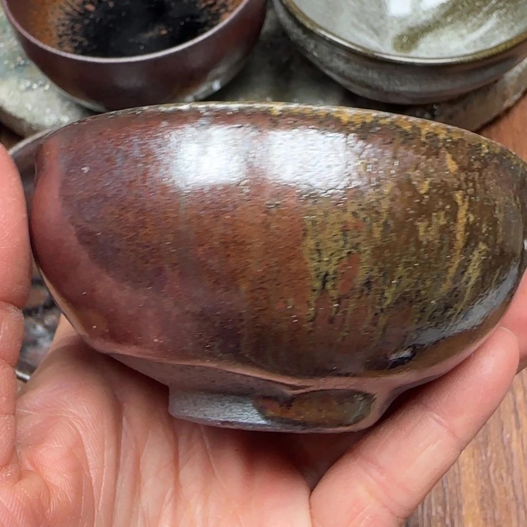 柴烧建盏茶盏茶杯161