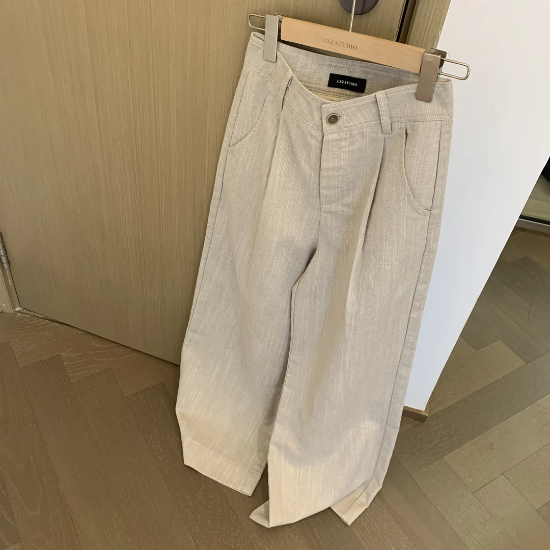 两小吱《米兰达》夏季休闲直筒裤