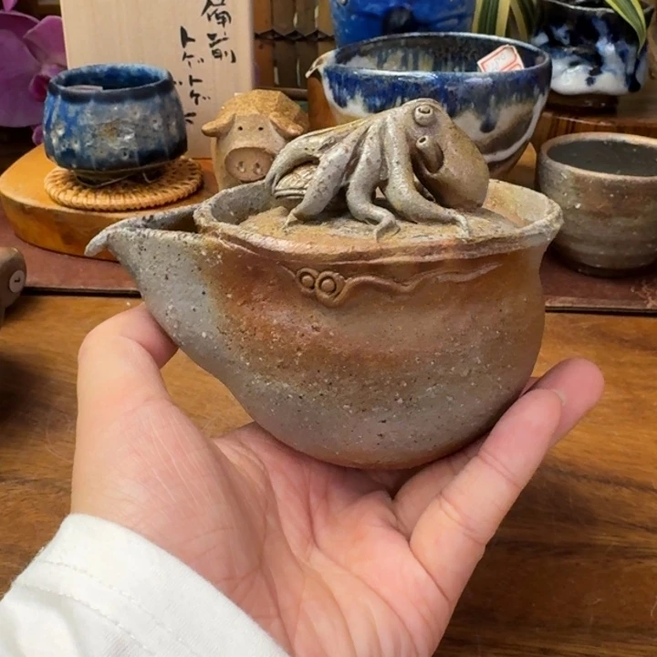 原田圭二备前烧八爪鱼山土宝瓶福利一口价