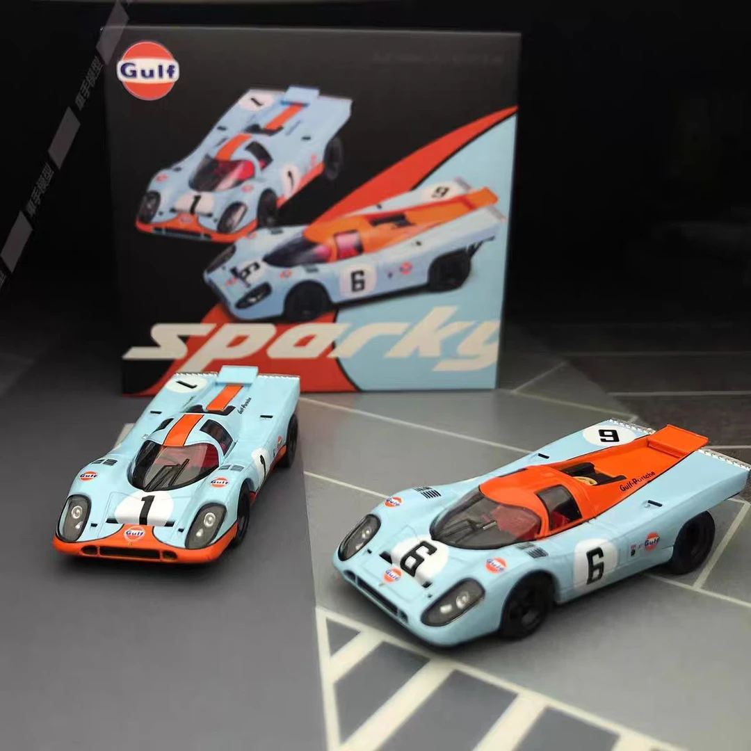 现货 SPARKY微影 1:64 保时捷 917 套车 勒芒赛 GULF海湾合金车模