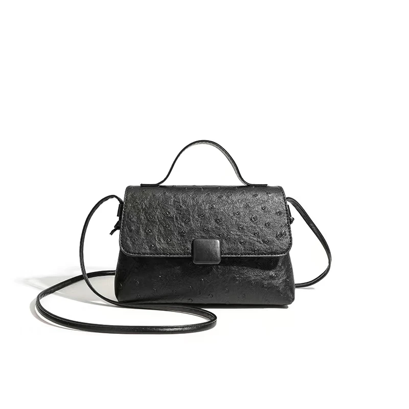 【长21高宽7高15】Gudisha 8008 鸵鸟纹 高级黑 潮流女士钱包