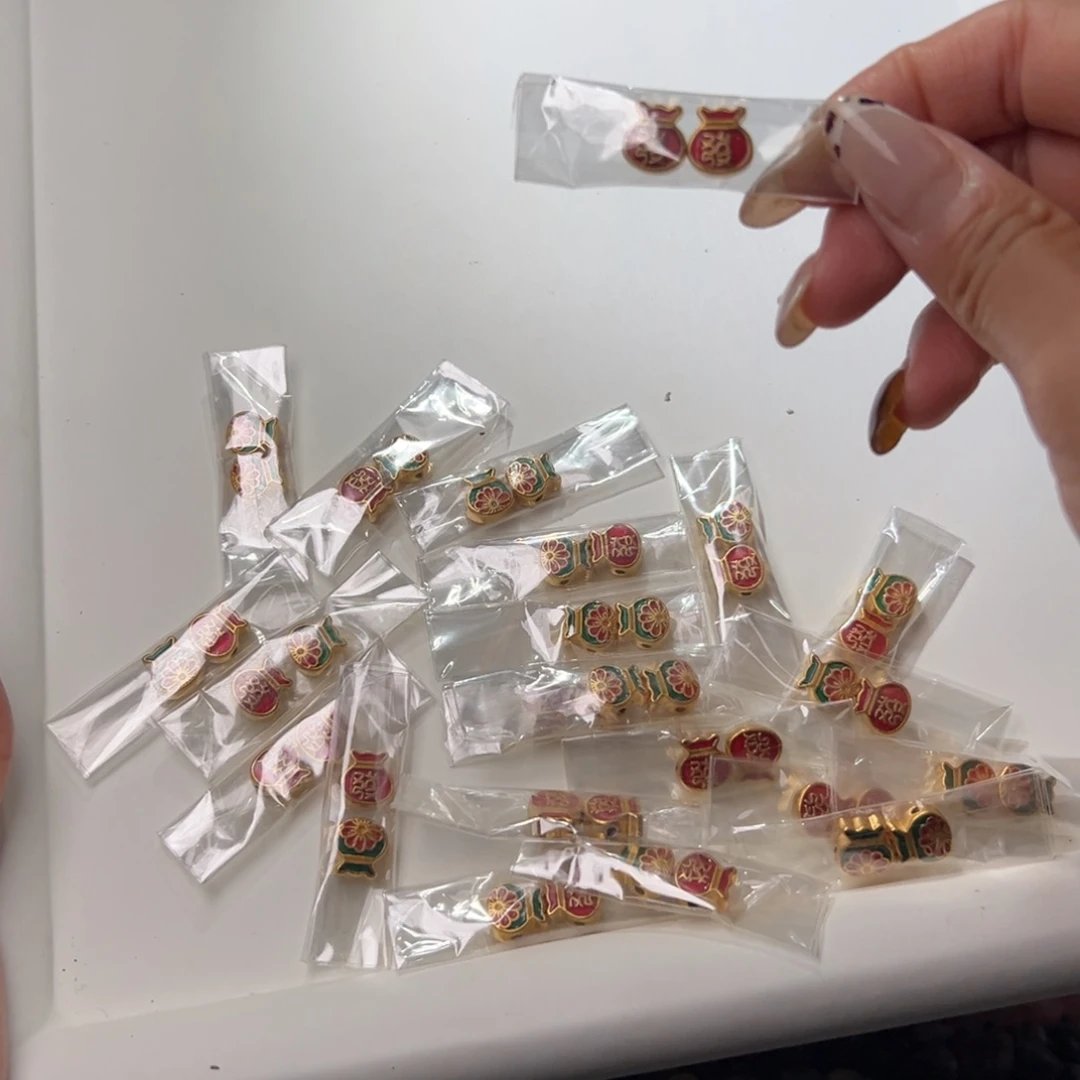 玛瑙/玉髓合金珠宝半成品Y506/配饰一对