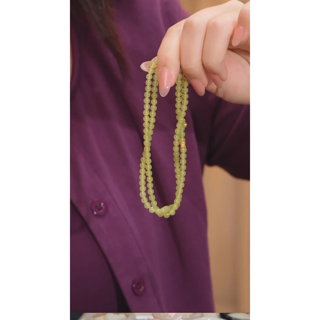 非遗好物分享和田玉未镶嵌项链黄口 卡4 @@N9604