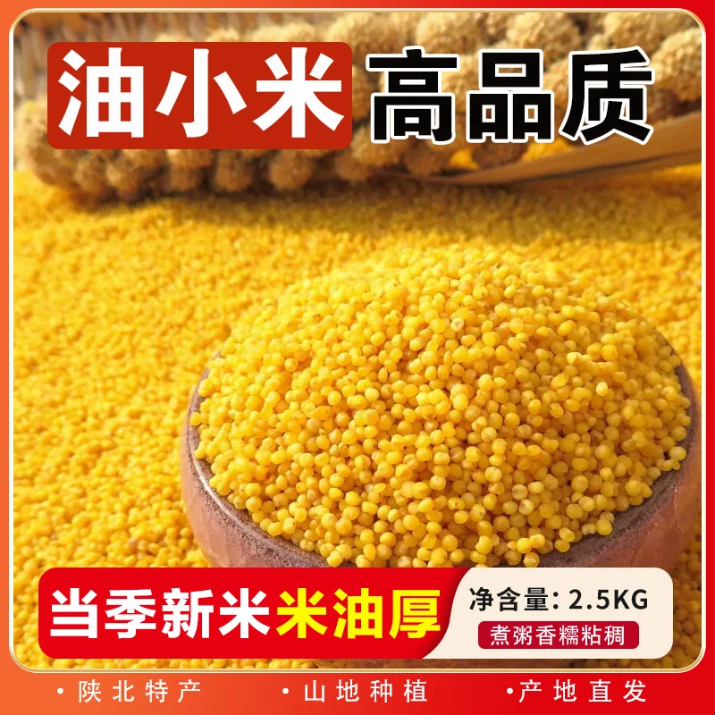 陕北正宗黄小米5斤油小米煮小米粥新米五谷杂粮糯小米农家特产