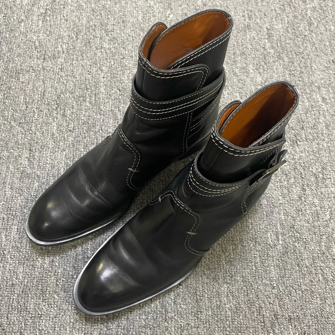95新 TOD’S/托德斯 时尚粗跟短靴 37码/14408
