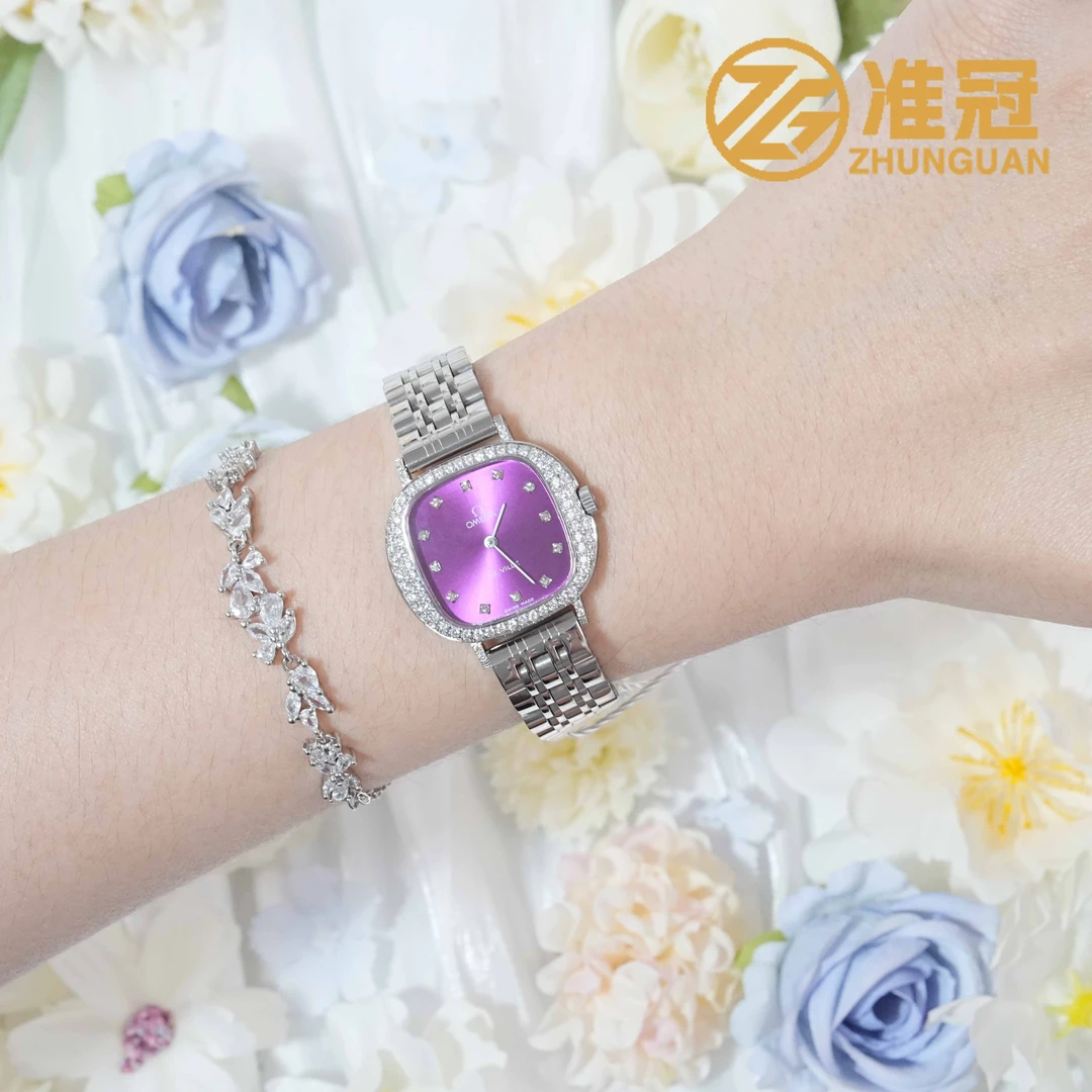 95新 Omega/欧米茄 28.5*24.6mm手动机械QL4596碟飞系列杏1