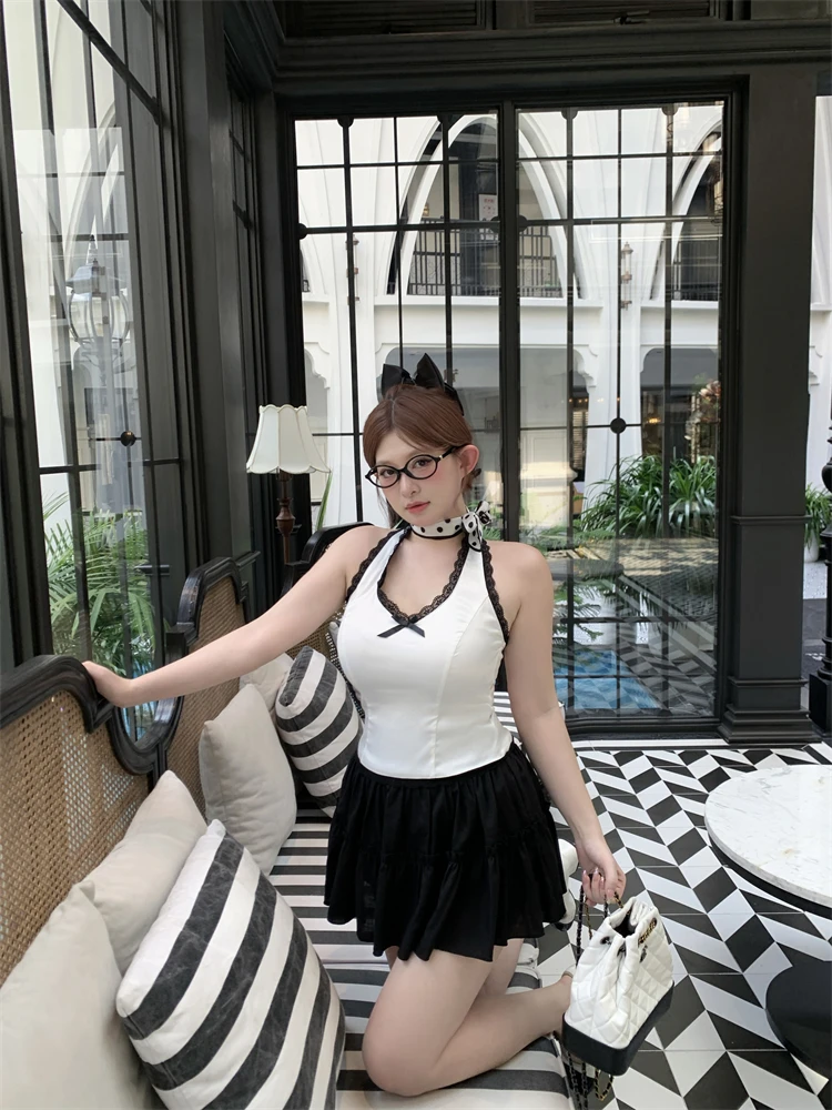 挂脖可调节绑带T !!!【·“古早千金”】ZDVP2803