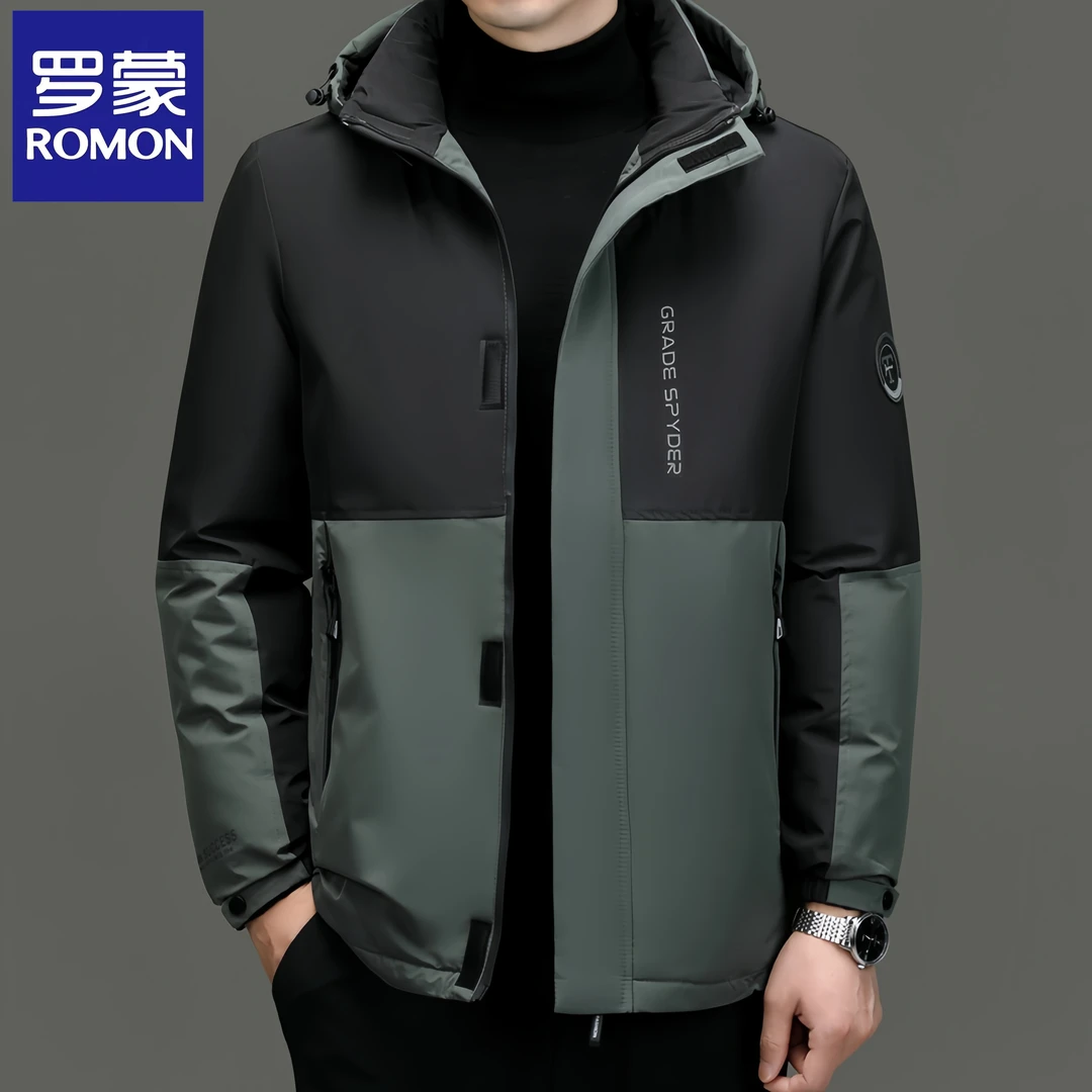 Romon/罗蒙男士2025秋冬季棉服保暖防寒棉衣商务休闲冬装棉袄外套