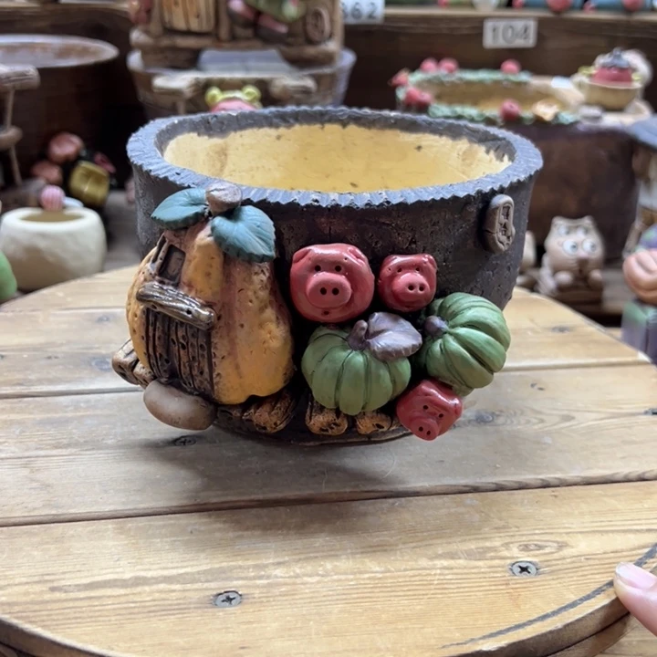 嘻哈多肉花盆百搭
