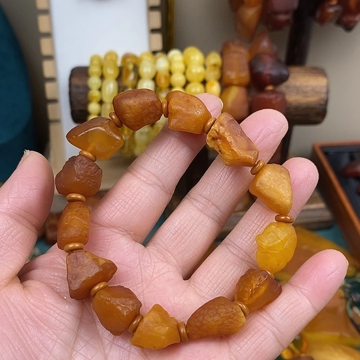 琥珀未镶嵌颈饰手串