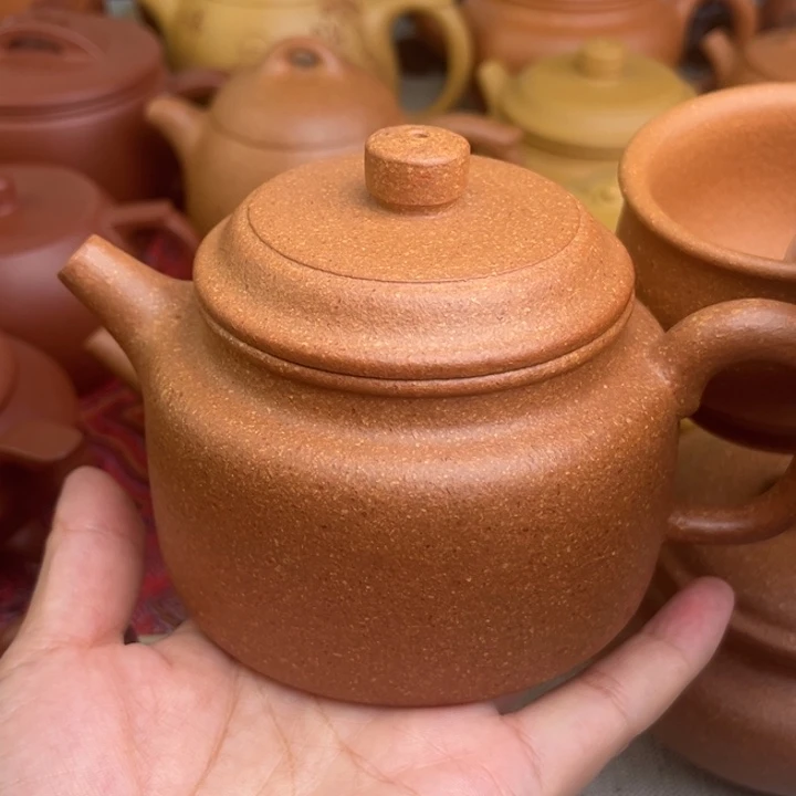 茶壶紫砂原矿黄降坡20目德钟精工半手260cc