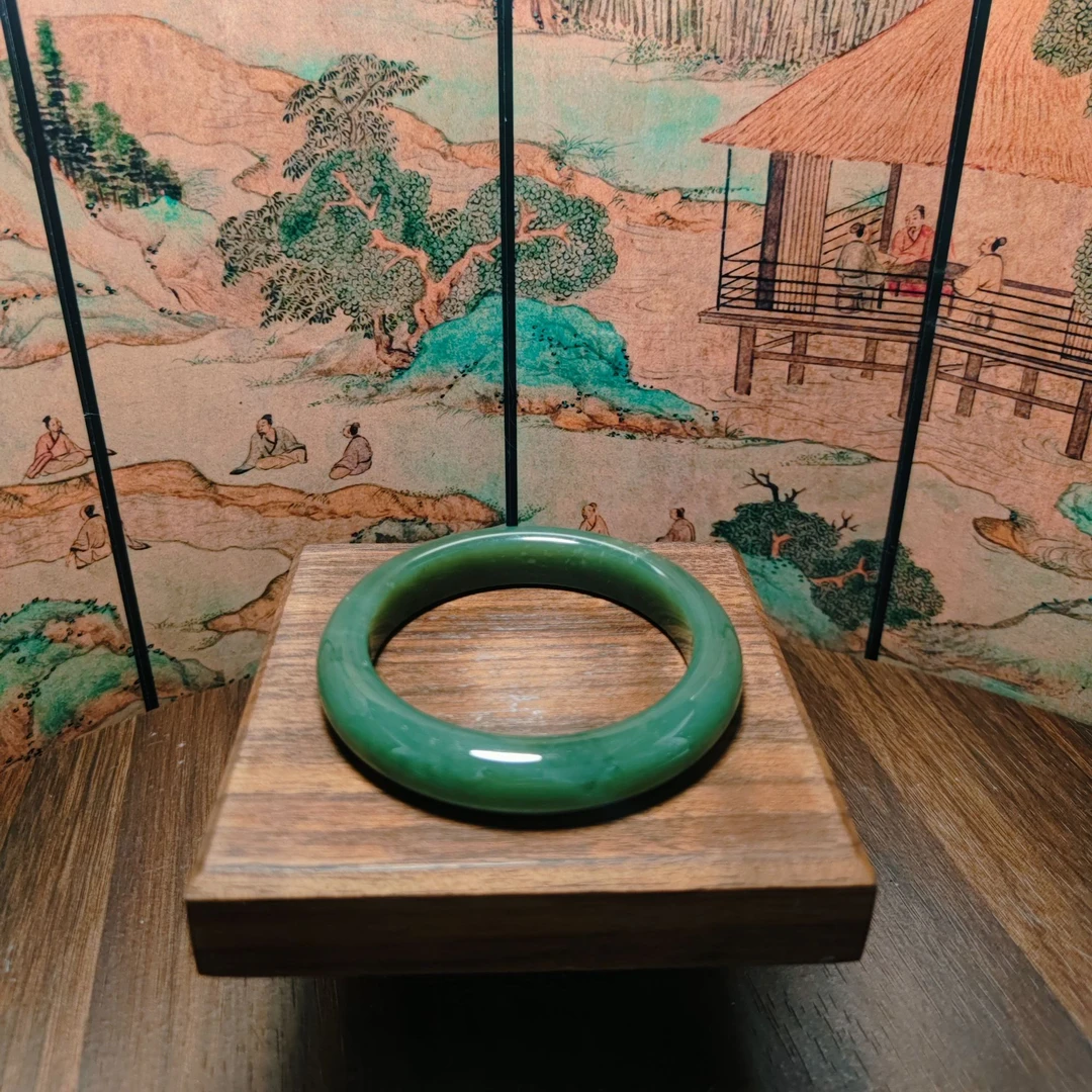 Z和田玉手镯（卡55+）0375