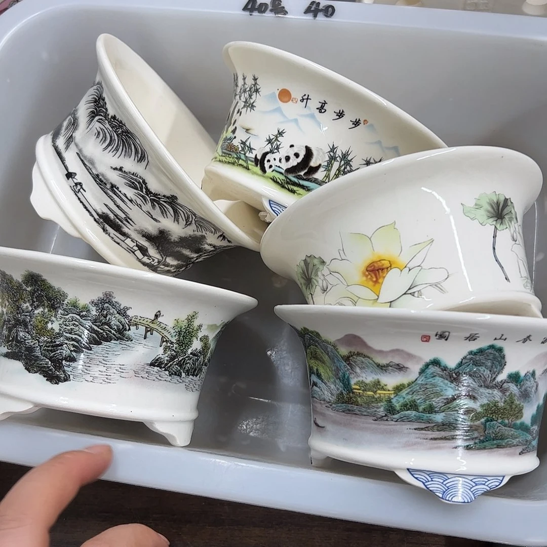 紫砂花盆匆*40号瑕疵5个13/6.5cm