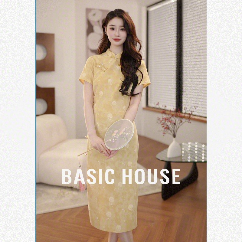 Basic House/百家好欧若韩系新中式改良旗袍连衣裙B1195B5K432
