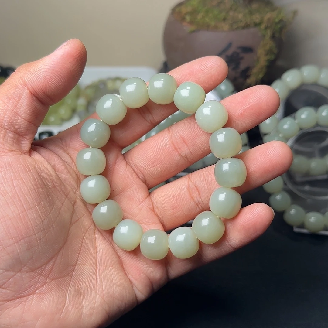 和田玉未镶嵌手串天然且末天泰料卡14多样性拍一发一