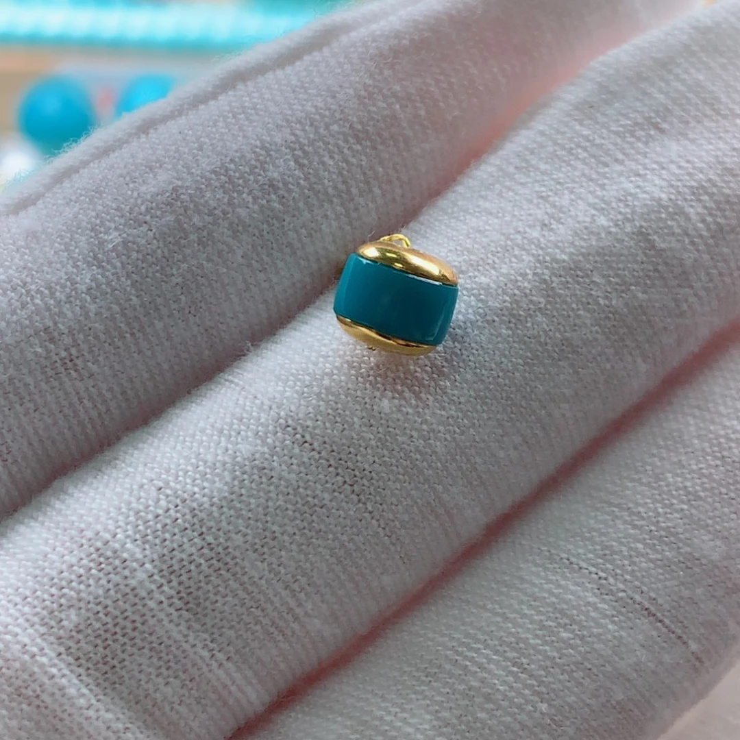 绿松石18K金镶嵌发饰