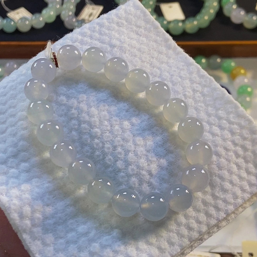 定制翡翠未镶嵌翡翠手串卡9.8