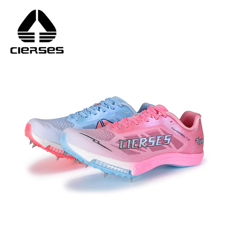 CIERSES/凯瑟士闪电霹雳全掌碳板气垫钉鞋田径训练体测减震跑步鞋