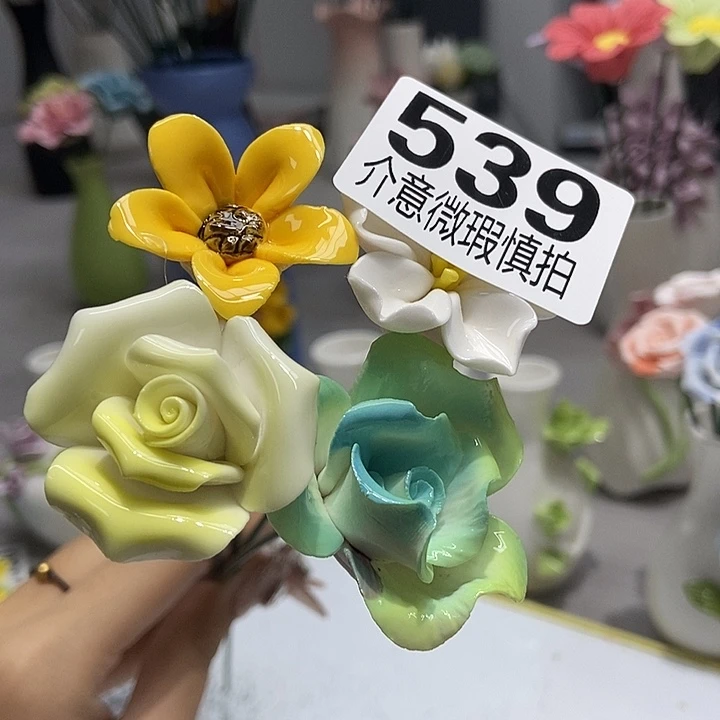 陶瓷纯手工捏花设计