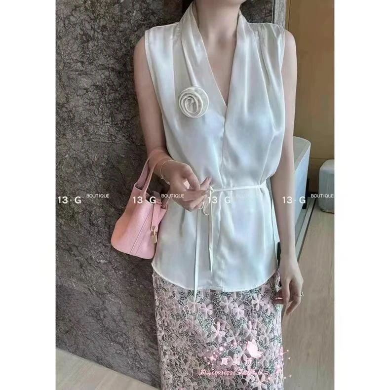 M胸102长63气质时尚飘带衬衫彰显独特魅力V领高级气质 1035