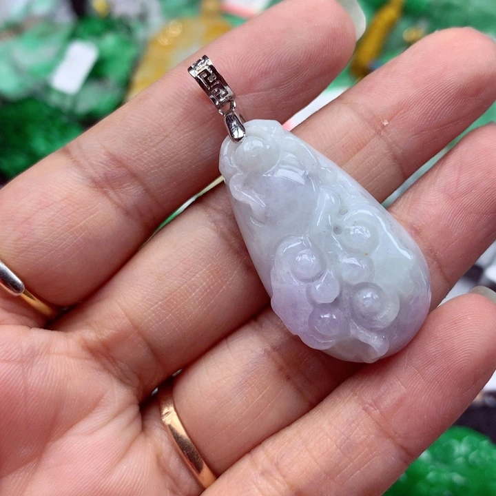 翡翠银S925镶嵌颈饰翡翠