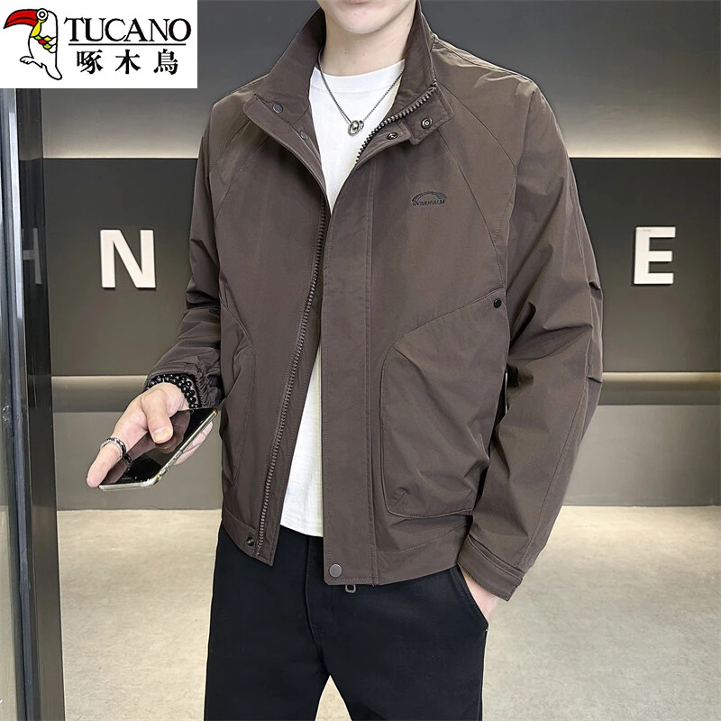 TUCANO/啄木鳥男装2025春季工装立领韩版夹克工装青年男士外套潮