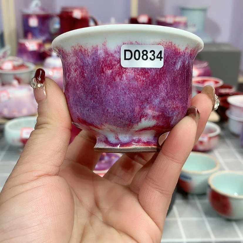 【闪购商品】用****4钧瓷主人杯摆件工艺品