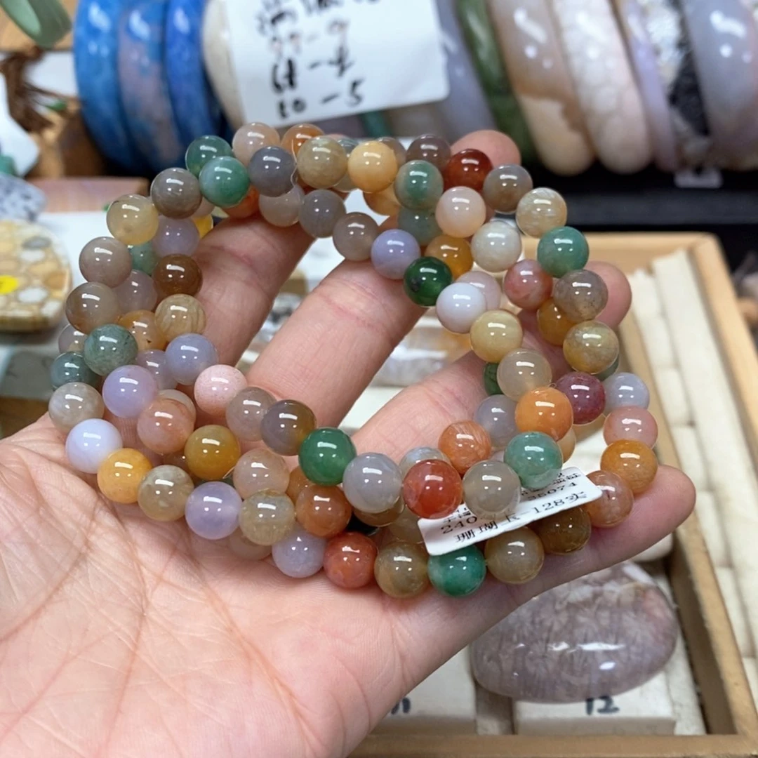 硅化珊瑚（珊瑚玉）手链未镶嵌圆*171