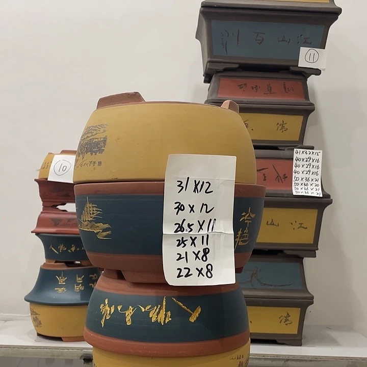 6只原盆紫砂花盆捡漏了