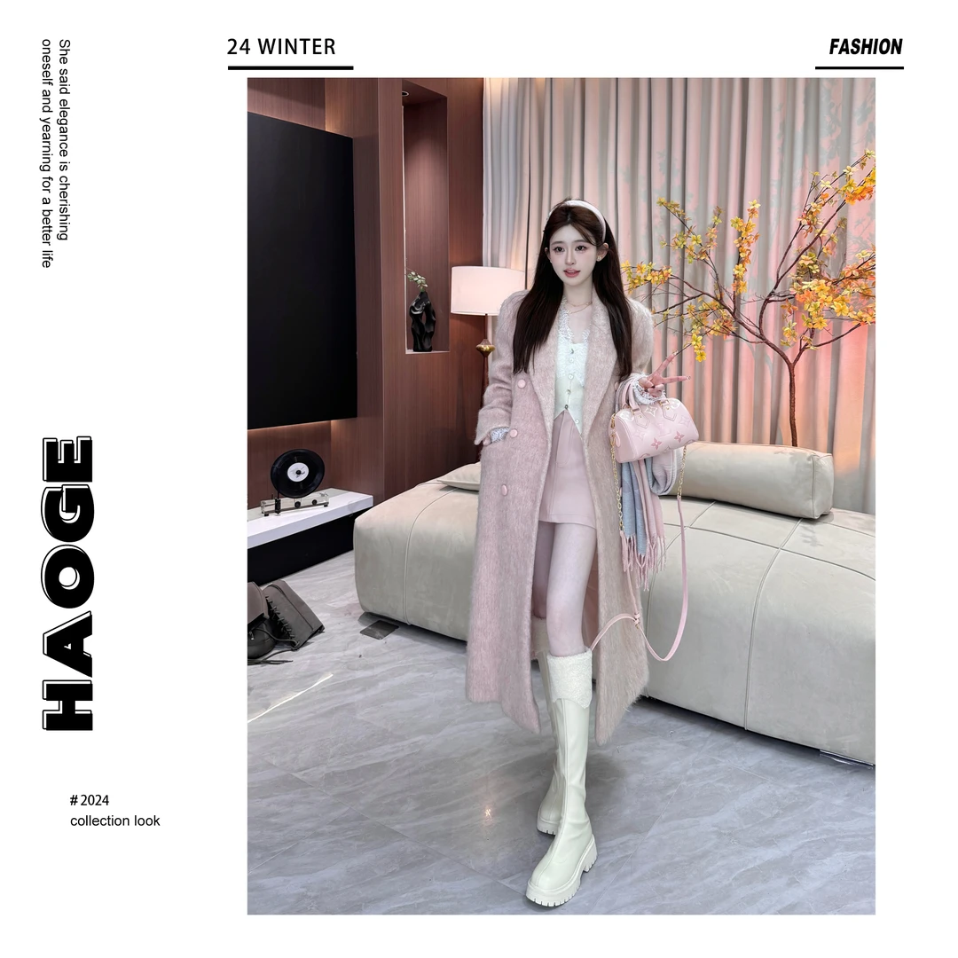 【大潘优品】【海瑟妮大衣】D3DY5909A时尚气质轻奢百搭外套