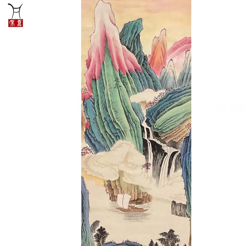 O1117山水立轴68x136/8.3平尺