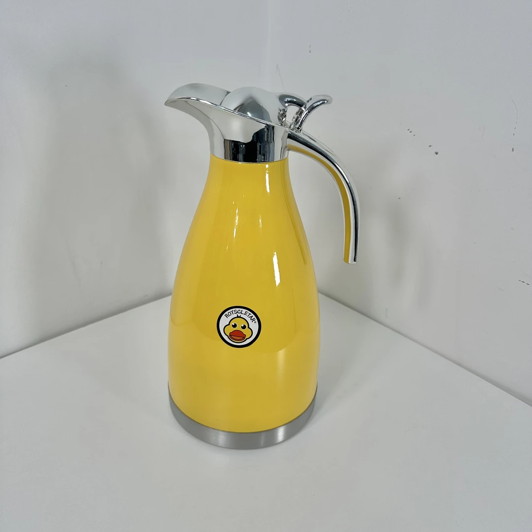 小黄鸭咖啡壶家用大容量防烫保温壶不锈钢保温壶礼品logo款大肚子