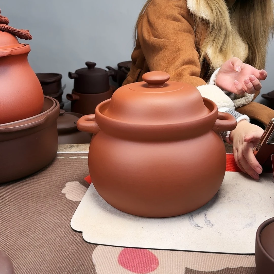 紫砂砂锅5升微微微瑕