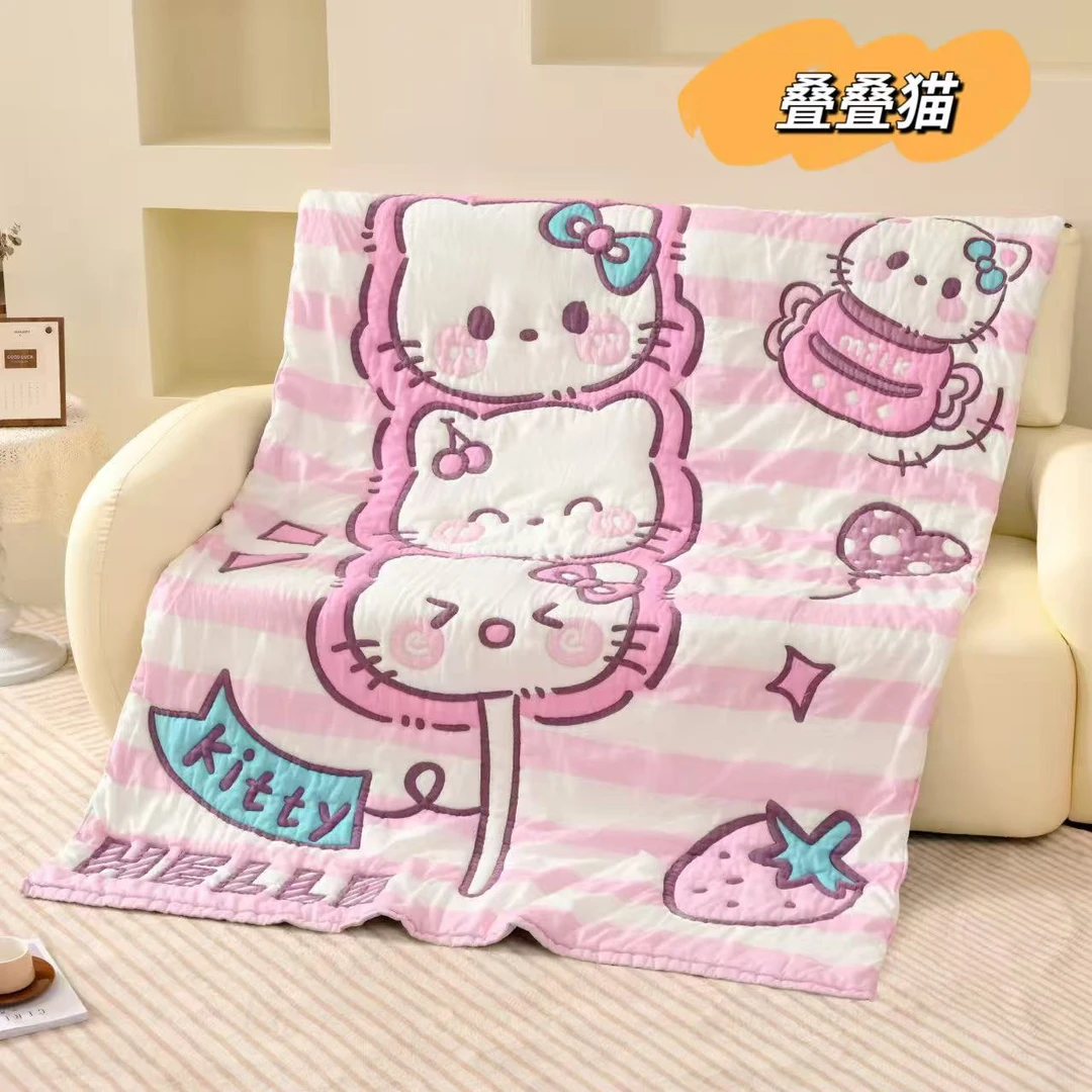 【叠叠猫】150*200A类全棉纱布云朵泡芙被