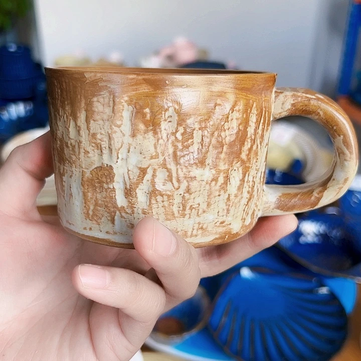 搪瓷粗陶咖啡杯微暇特价