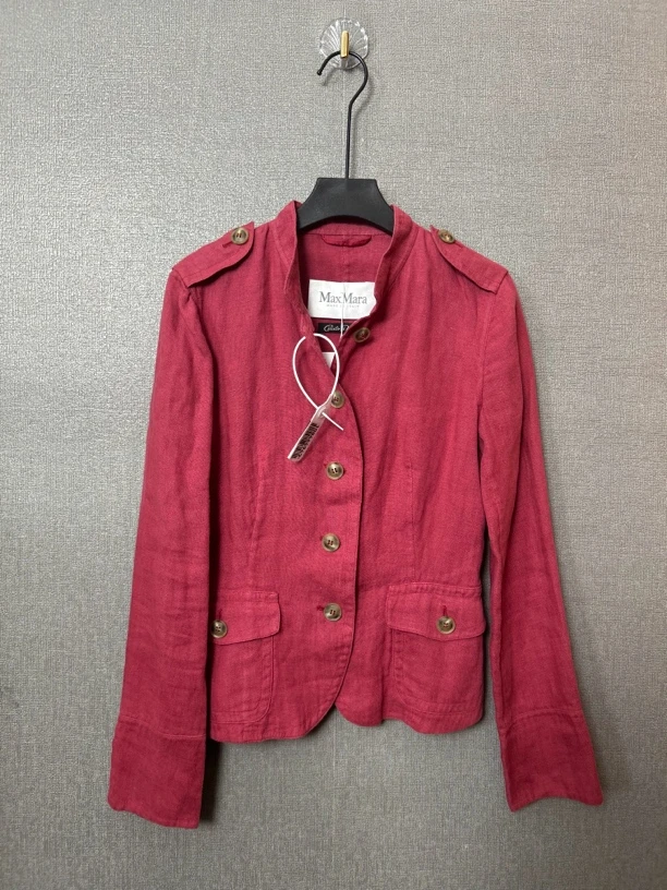 95新 MaxMara maxmara粉红色薄款主线外套95新