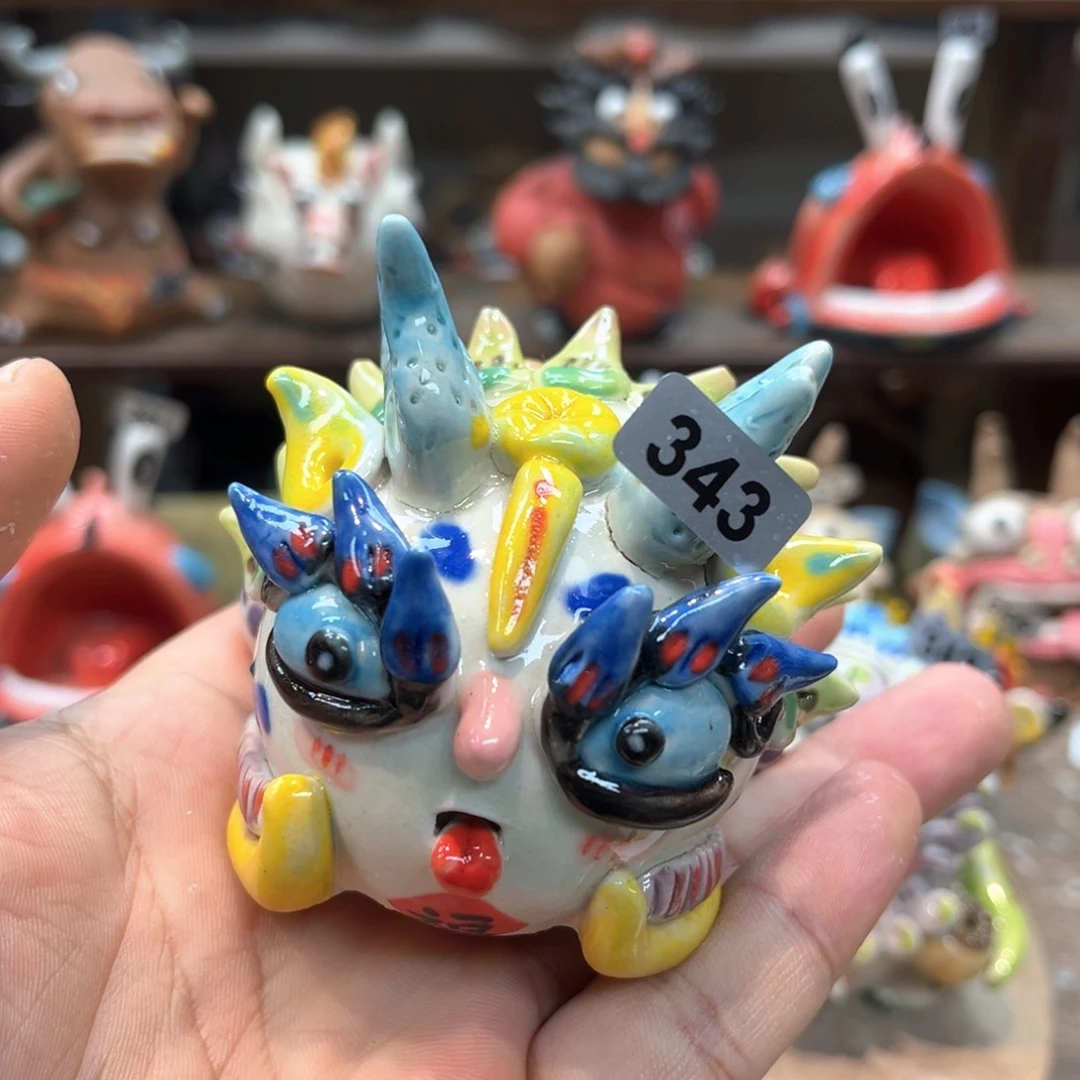 摆件纯手工抽象陶瓷摆件343