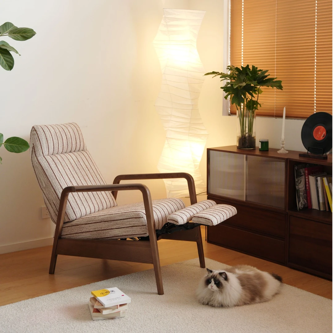 【乔治休闲椅·羊羊力荐】中古风白蜡木实木多功能休闲椅