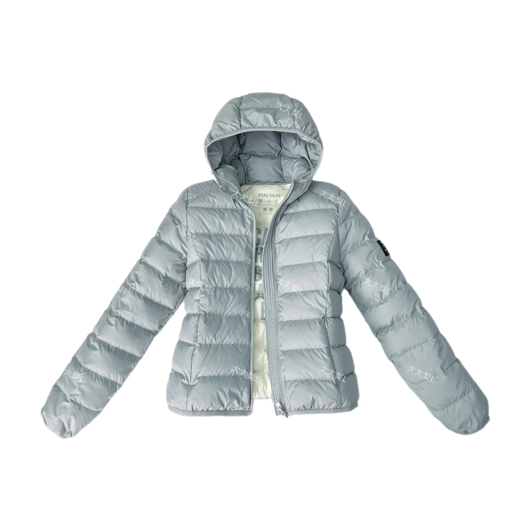 【大大梨】新款轻薄超好看连帽修身显瘦连帽排骨羽绒服外套fbibd