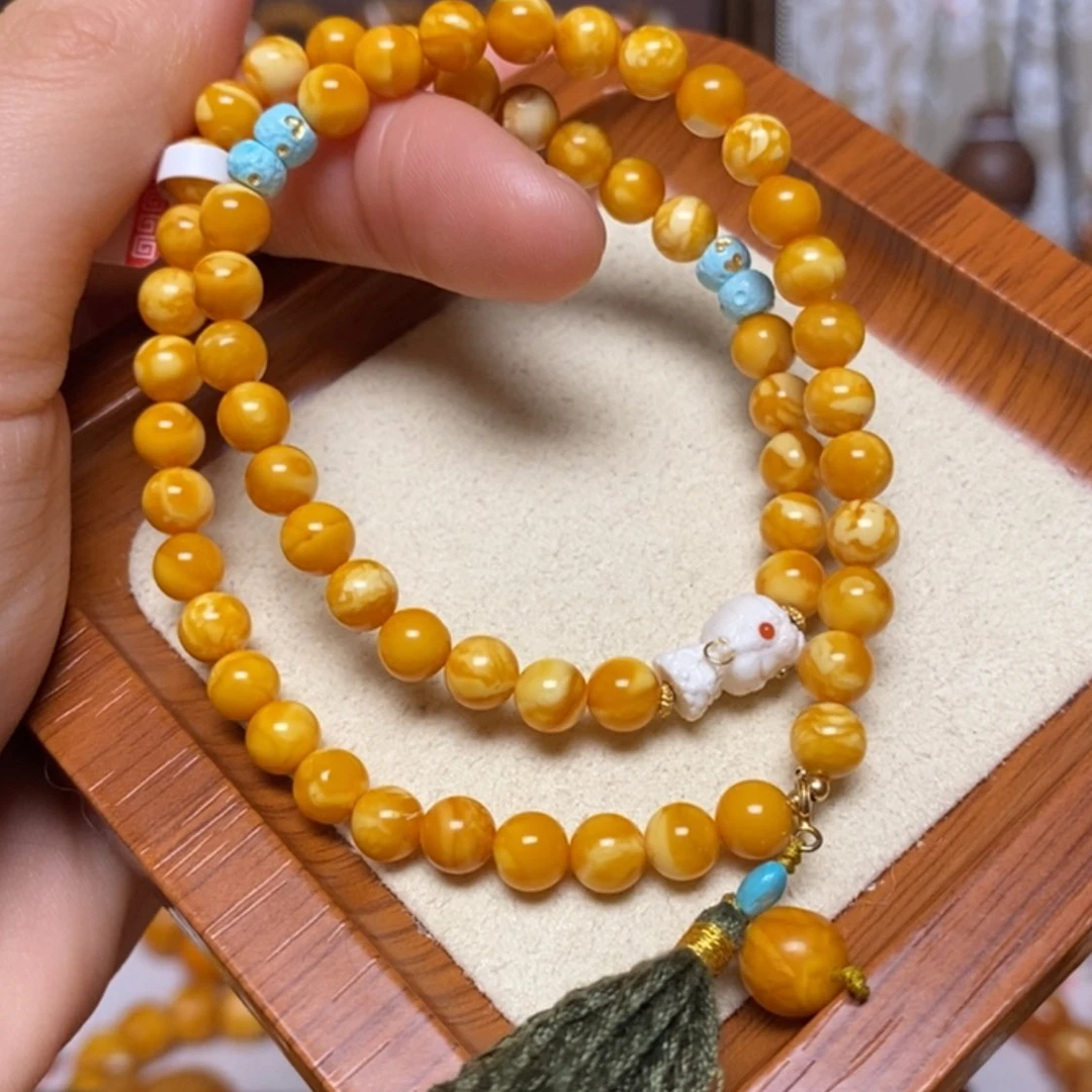 【闪购商品】手链蜜蜡未镶嵌菜****?手串