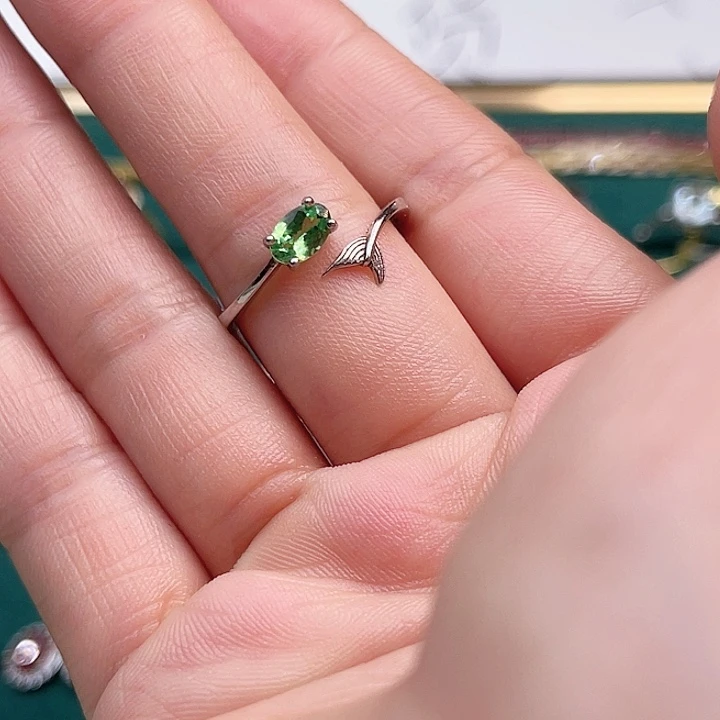 石榴石戒指银S925镶嵌