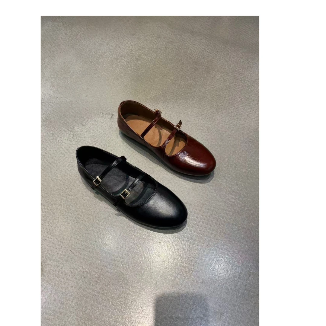 Mozch 油蜡牛牛羊内里超柔软双日字玛丽珍单鞋 3860-2001